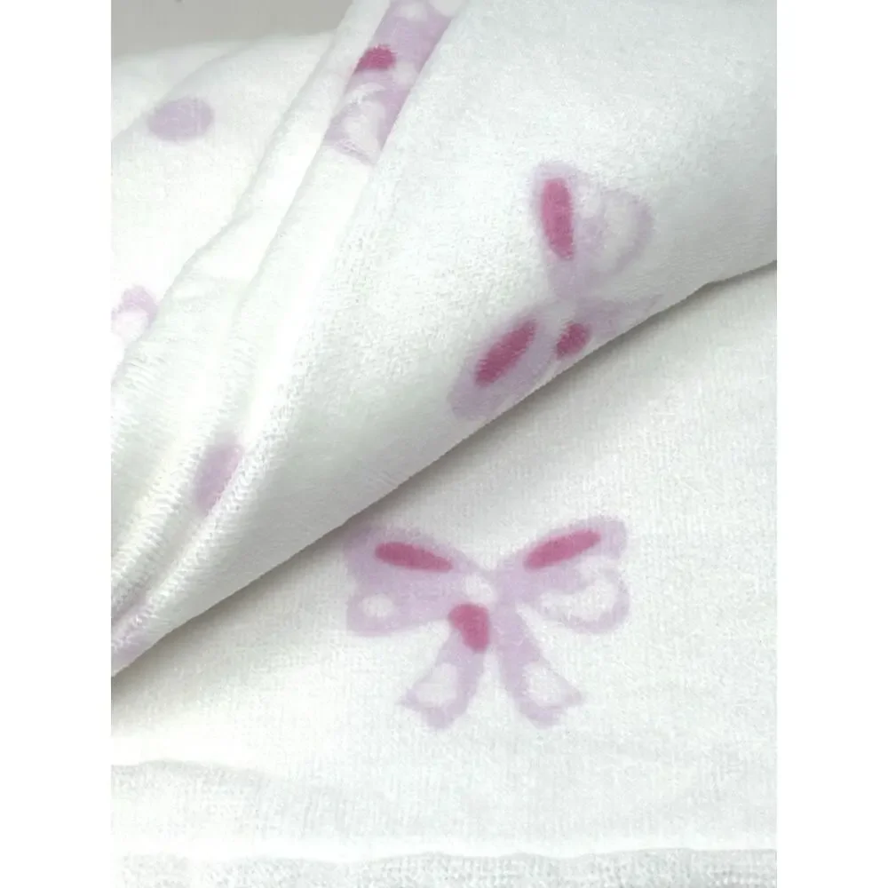 Laura Ashley Pink Bows Beach Towel Pink White 36 x 72